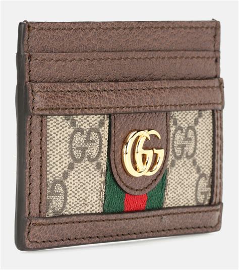 gucci leather credit card holder|Gucci card holder euro.